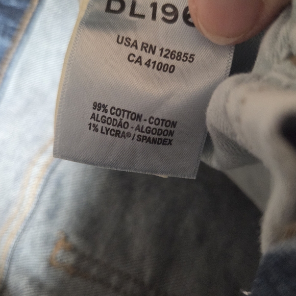 DL1961 Women's Straight Leg Jeans in Dark Blue - Picture 9 of 10